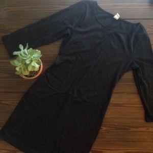 3/4 Sleeve Black Old Navy Dress